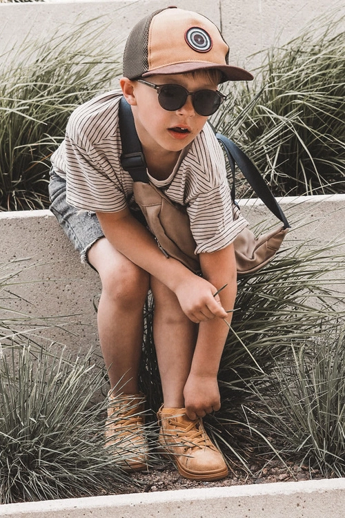 Dziecięce Wysokie Trampki Na Suwak Camel Boone