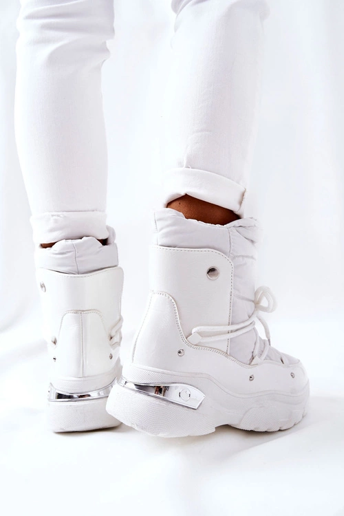 Śniegowce Ocieplane Futerkiem Białe Holys