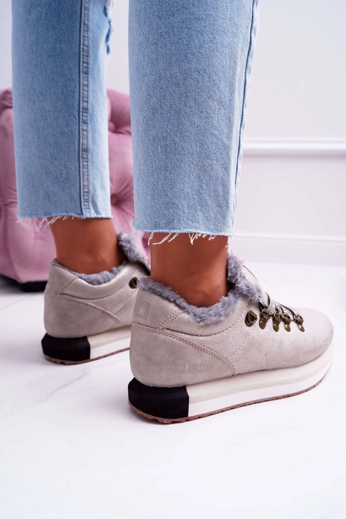 Damskie Sportowe Obuwie Big Star Beżowe EE274732