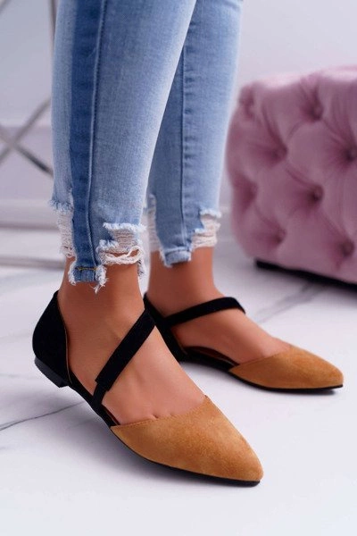 Lu Boo Baleriny W Szpic Zamsz Camel Carana