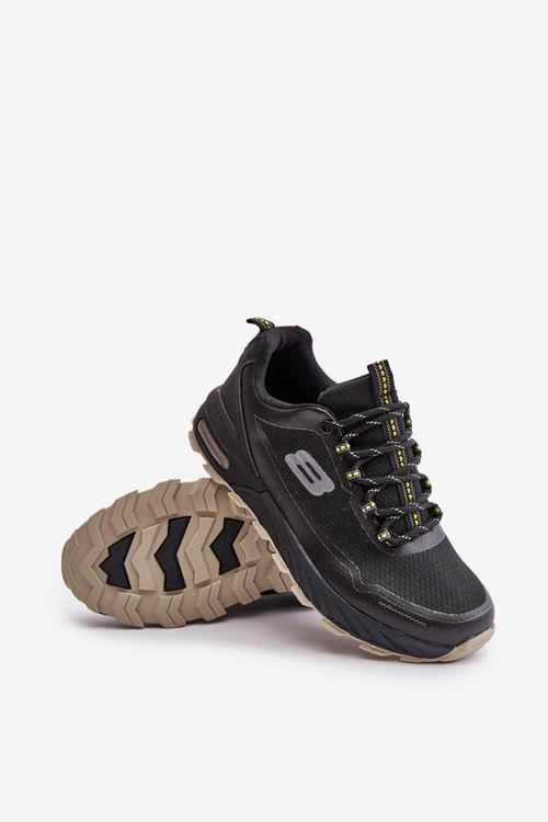 Buty Sportowe Męskie Na Platformie Czarne Idama