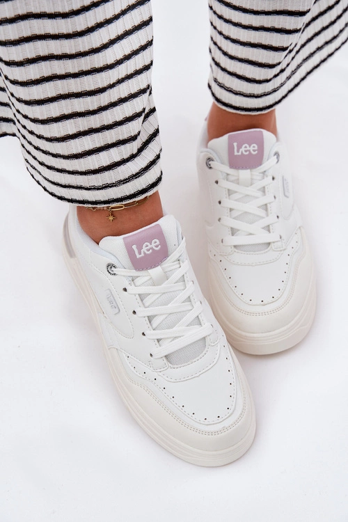 Sneakersy Damskie Na Platformie LEE EMMA WOMEN LOW 50251014.00L Białe