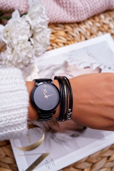 Damska Bransoleta Rzemień Czarna Coromo