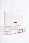 Skórzana Mała Torebka Listonoszka GOE ZNJ035 Biała