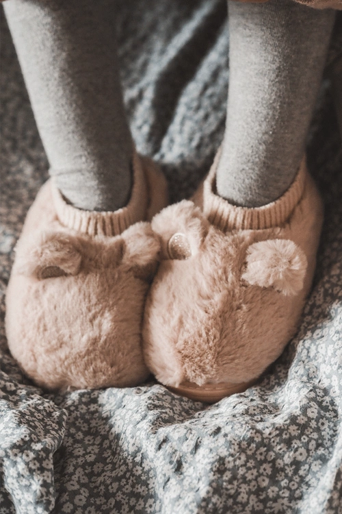 Papcie Ocieplane Ze Ściągaczem Jasnoróżowe Dessi