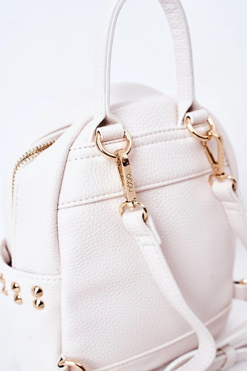 Damski Skórzany Plecak NOBO K4110 Biały