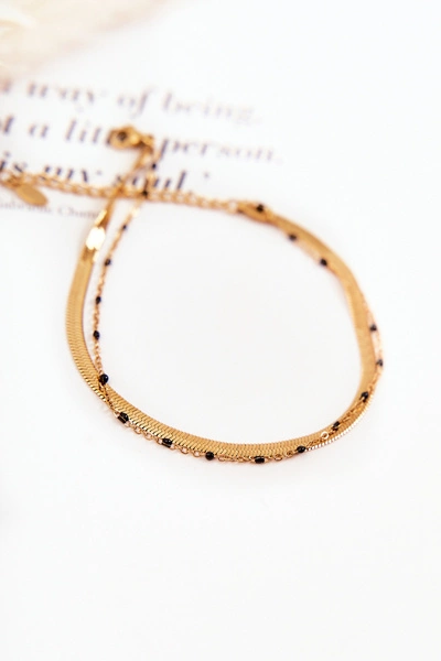 Damska Podwójna Bransoletka Na Nogę Złota