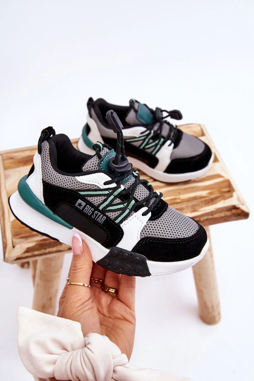 Dziecięce Buty Sportowe Memory Foam System Big Star LL374217 Czarno-Szare