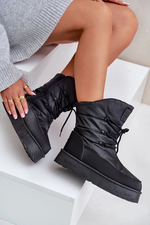 Śniegowce Na Platformie Na Zamek Big Star OO274884 Czarne