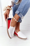 Damskie Espadryle Big Star HH276009 Biało-Czerwone