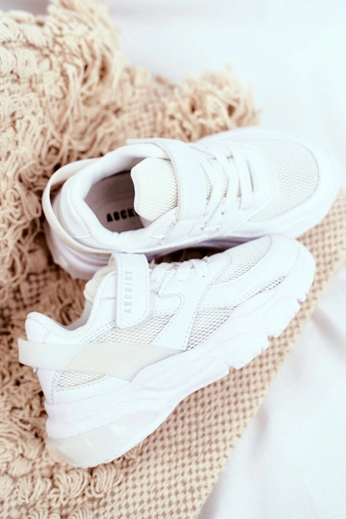 Sportowe Buty Dziecięce Młodzieżowe Białe ABCKIDS B933204077