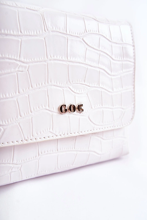 Skórzana Mała Torebka Listonoszka GOE ZNJ035 Biała