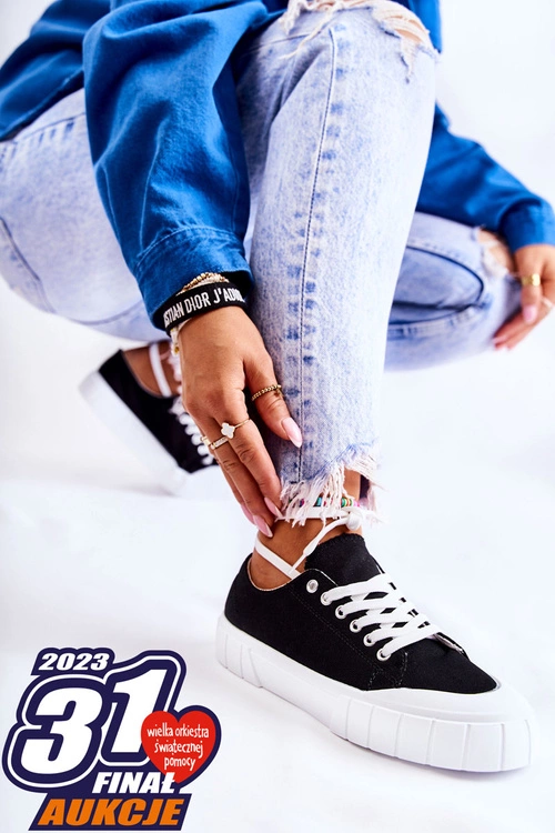 Wspieraj WOŚP Damskie Czarne Trampki Comes