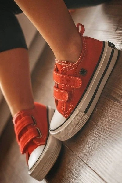Dziecięce Trampki Na Rzepy BIG STAR HH374098 Czerwone