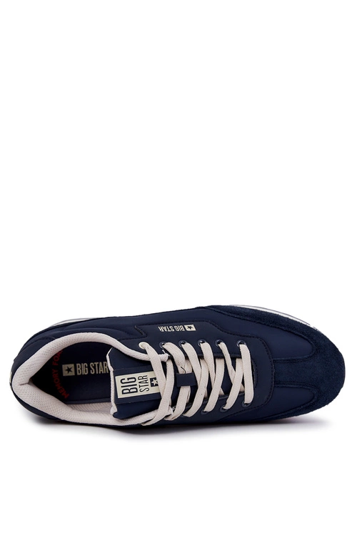 Męskie Sneakersy Memory Foam Big Star JJ174296 Granatowe