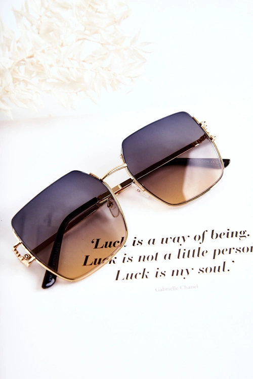 Duże Okulary Przeciwsłoneczne Ombre V160020 Niebieskie