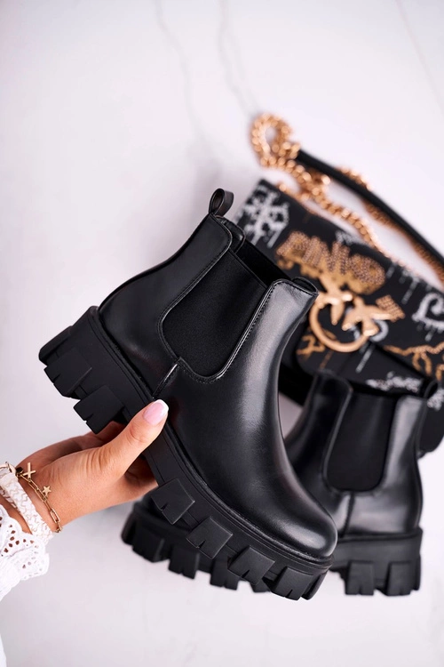 Botki Damskie Sztyblety Morie Czarne