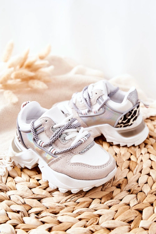 Dziecięce Sportowe Buty Sneakersy Białe Rommie