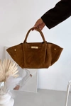 Torebka Z Naturalnego Zamszu Camel Fiorenza