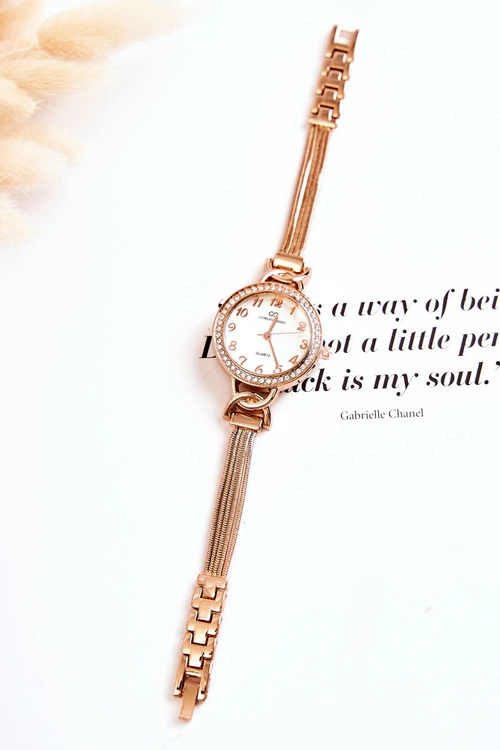 Damski Zegarek Analogowy Giorgio & Dario Z Cyrkoniami Różowe Złoto