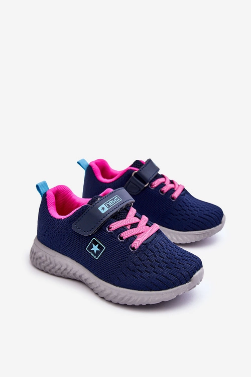 Dziecięce Buty Sportowe Na Rzep Granatowe Brego