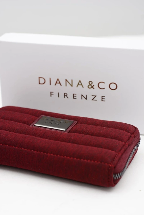 Duży Damski Bordowy Portfel DIANA&CO