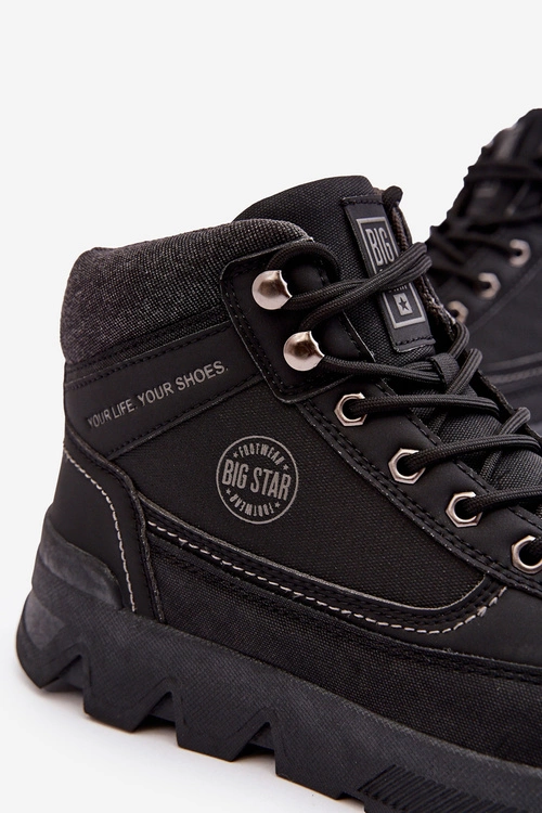 Męskie Buty Trekkingowe Czarne Big Star MM174016