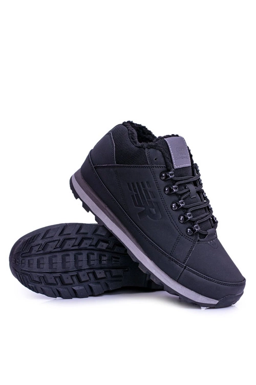 Męskie Ocieplane Buty Trekkingowe Czarne Newlans2