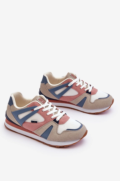 Wygodne Damskie Sneakersy Memory Foam Big Star LL274951 Niebieskie