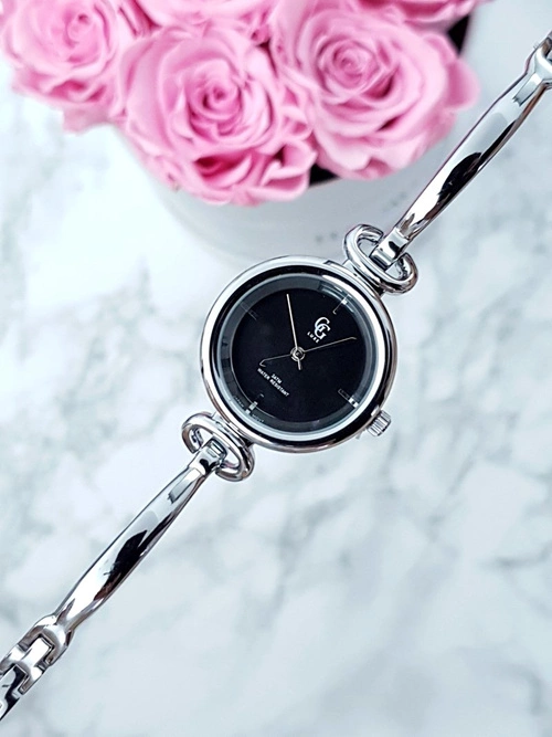 Luxe Damski Zegarek Na Bransolecie Srebrny Mega