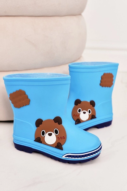 Dziecięce Kalosze Z Misiem Jasnoniebieskie