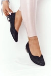 Baleriny Na Srebrnym Obcasie Vinceza 21-10601 Czarne