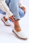 Skórzane Espadryle Mokasyny Big Star LL276004 Biały