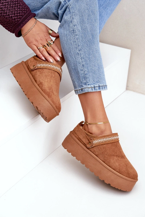 Śniegowce Z Ozdobnym Haftem Camel Selithria