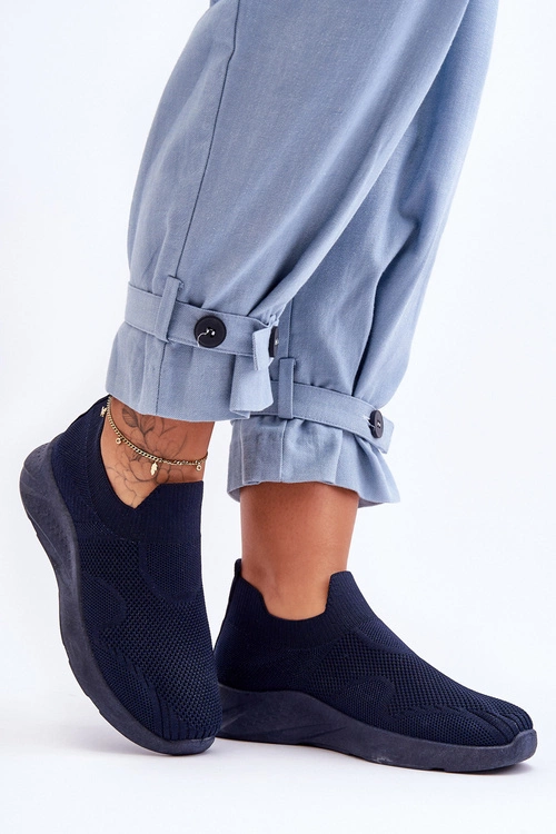 Damskie Wsuwane Buty Sportowe Granatowe Claris