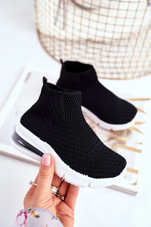 Obuwie Sportowe Dziecięce Wysokie Czarne Tobi