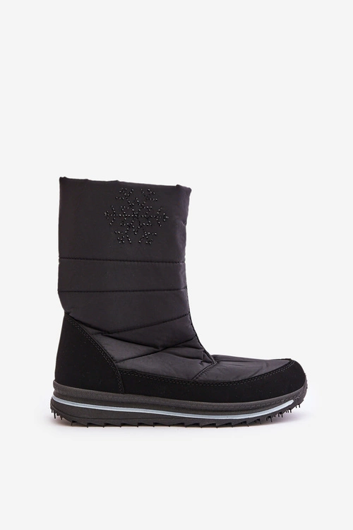 Damskie Śniegowce Z Suwakiem Progress PROGJ-22-130 Czarne