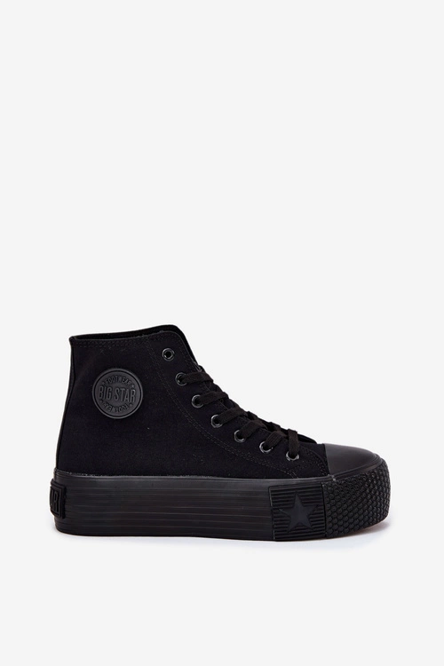 Trampki Damskie Na Platformie Big Star RR274742 Czarne