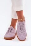 Zamszowe Sneakersy Damskie Big Star RR274850 HI-POLY SYSTEM Fioletowe