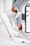 Sportowe Damskie Buty Ocieplane Srebrne Davan