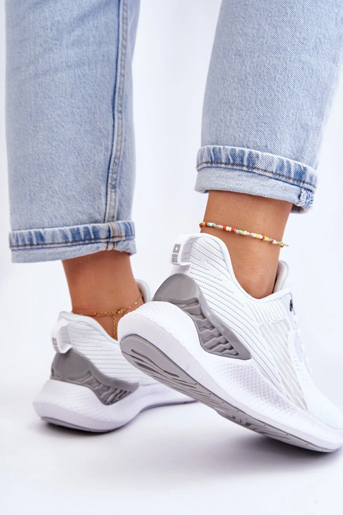 Damskie Lekkie Buty Sportowe Memory Foam System Big Star LL274297 Białe