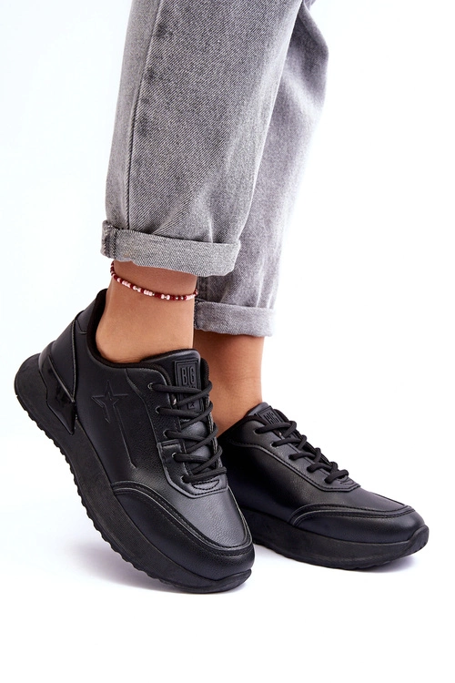 Damskie Klasyczne Buty Sportowe Big Star MM274223 Czarne