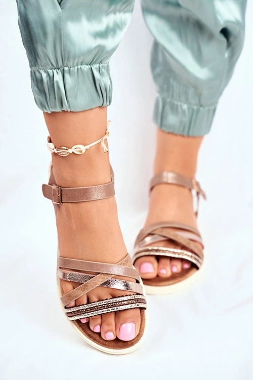 Sandały Damskie Płaskie Brązowe Replay