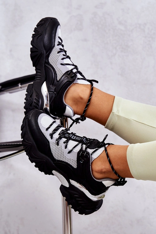 Damskie Buty Sportowe Memory Foam System Big Star KK274053 Czarno-Szare