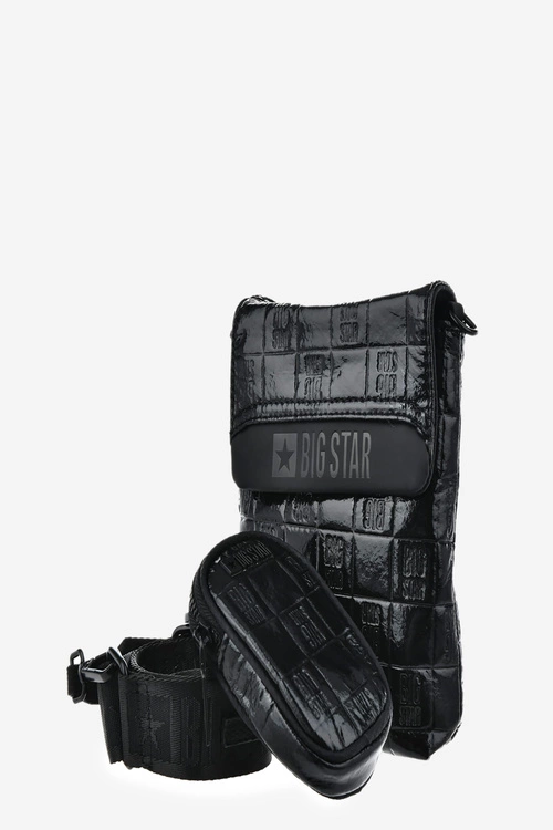 Lakierowana Torebka Saszetka Big Star OO574144 Czarna