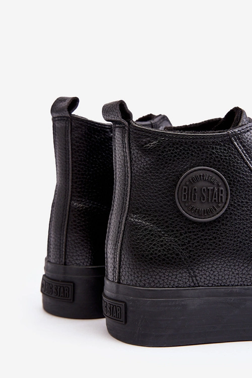 Ocieplane Wysokie Trampki Męskie Na Suwak Czarne Big Star MM174065