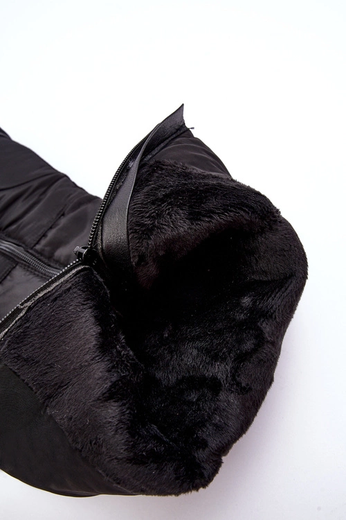 Damskie Śniegowce Kozaki Ocieplane Czarne Big Star MM274332