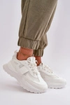 Sneakersy Damskie Na Platformie Białe Nevelaine