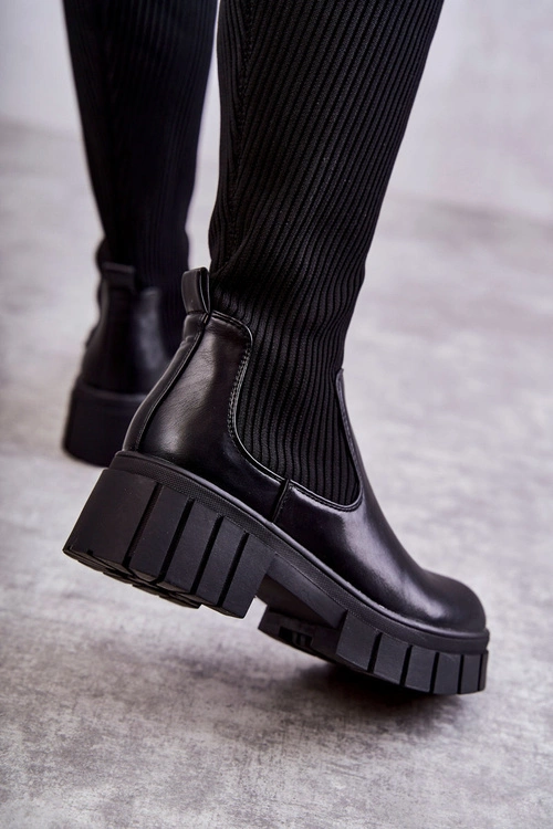 Wysokie Damskie Kozaki Za Kolano Czarne Austin