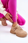 Modne Buty Sportowe Sneakersy Beżowe Frezio